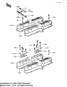KZ1000 Крышка головки цилиндров