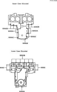 ZX600 Болты крепления картера