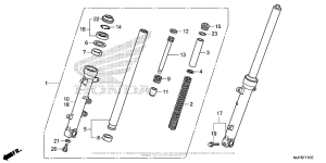 CTX700N DCT Передняя вилка
