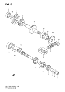 DR-Z70 Трансмиссия