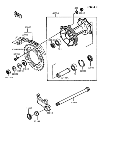  Заднее колесо и цепь