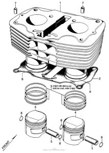 SL350 Cylinder + piston