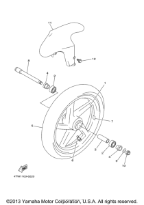 TZ250M Переднее колесо