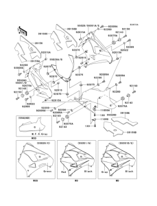 ZX900 Cowling lowers(1 / 2)(zx900-e2)