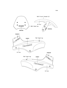 KLE650 Decals(silver)(b7f)