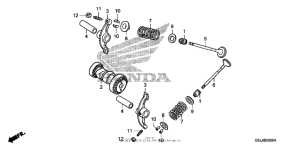 CRF50F Распределительный вал и клапана