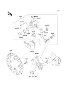 ER400 Задний тормоз