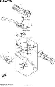 DL650X (ABS) Handle Lever (Dl650Al7 E28)