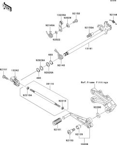 ZX1000 Механизм переключения передач