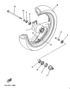 TDM850 Переднее колесо