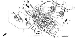 VFR1200F (DCT) Головка цилиндров передняя