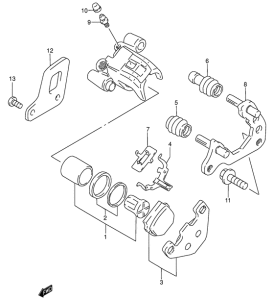 RM80 Задний суппорт