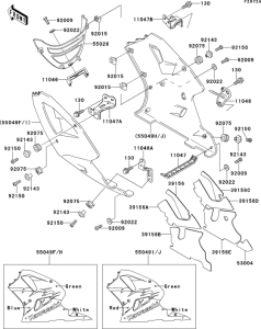 ZX750 Cowling lowers(zx750-m2)