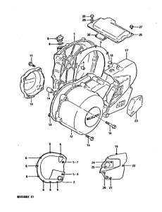 GSX550 Crankcase cover ass`y  (v