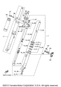 TW200M Передняя вилка