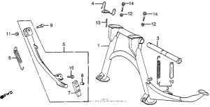 VF1100S Main stand + side stand