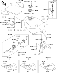 ZX600 Fuel tank(1 / 2)(zx600-d3)
