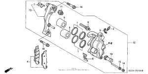 CR125R Передний суппорт