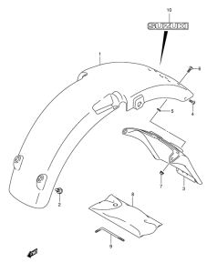 RV125 Заднее крыло