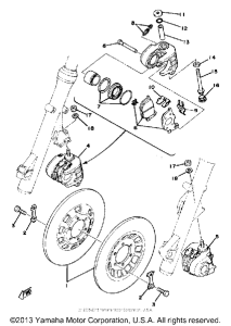 XS750SE-31 - 1978 Front disc brake - caliper