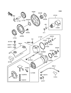 ZR750 Starter motor / starter clutch