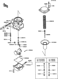 Z550 Carburetor parts(z550-g4 / g5)