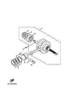 XC125E Коленчатый вал и Поршень