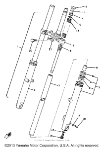 SR250J Передняя вилка