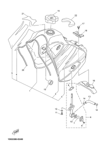 DT125RE Топливный бак