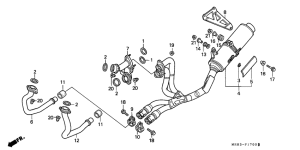 VFR400R Глушитель