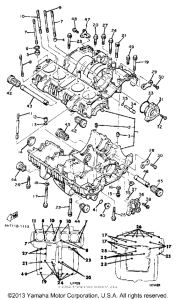 XJ650J Картер двигателя
