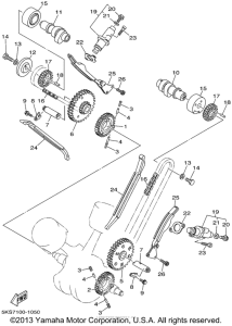 XVS1100P Цепь механизма газораспределения