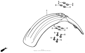 CR125R Переднее крыло