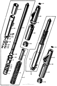 CB77 Передняя вилка 2