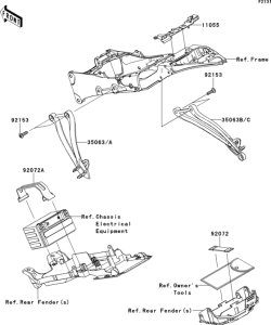 ZX600 Детали рамы (зад.)