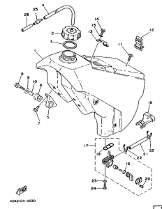 YZ250D Топливный бак