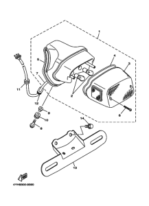 XV535 Taillight unit ass`y