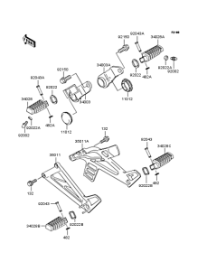 KLE400 Подножки