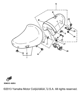 XV250 Сиденье