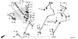 NC700J (DCT) Главный тормозной цилиндр перед.