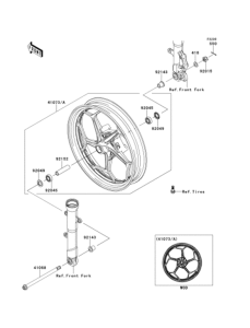 EX250 (ABS) Переднее колесо