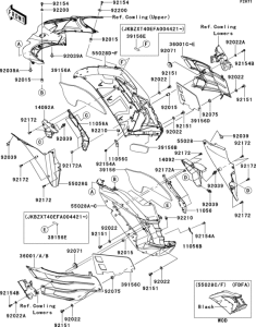ZX1400 Cowling(1 / 2)(center)