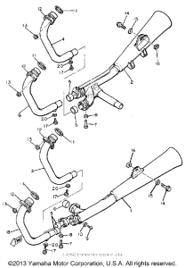 XJ650G Выхлопная система