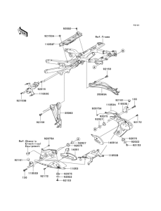 ZX600 Детали рамы (зад.)
