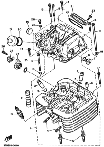 XT600E Головка цилиндров