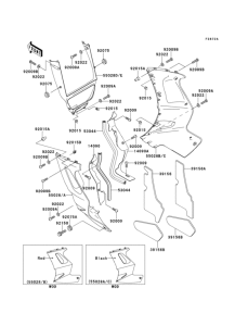 ZX1100 Cowling lowers (zx1100-e2 / e3)