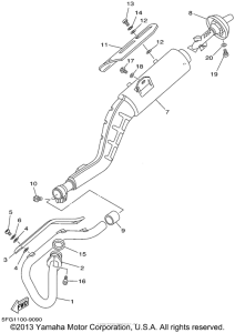 TTR225PC Выхлопная система
