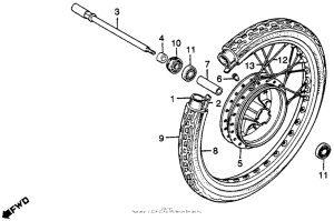 CM400 Переднее колесо