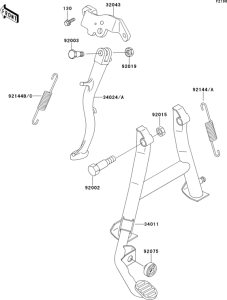 EX500 Подножка