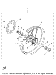 YZ125M1 Rear wheel kit
